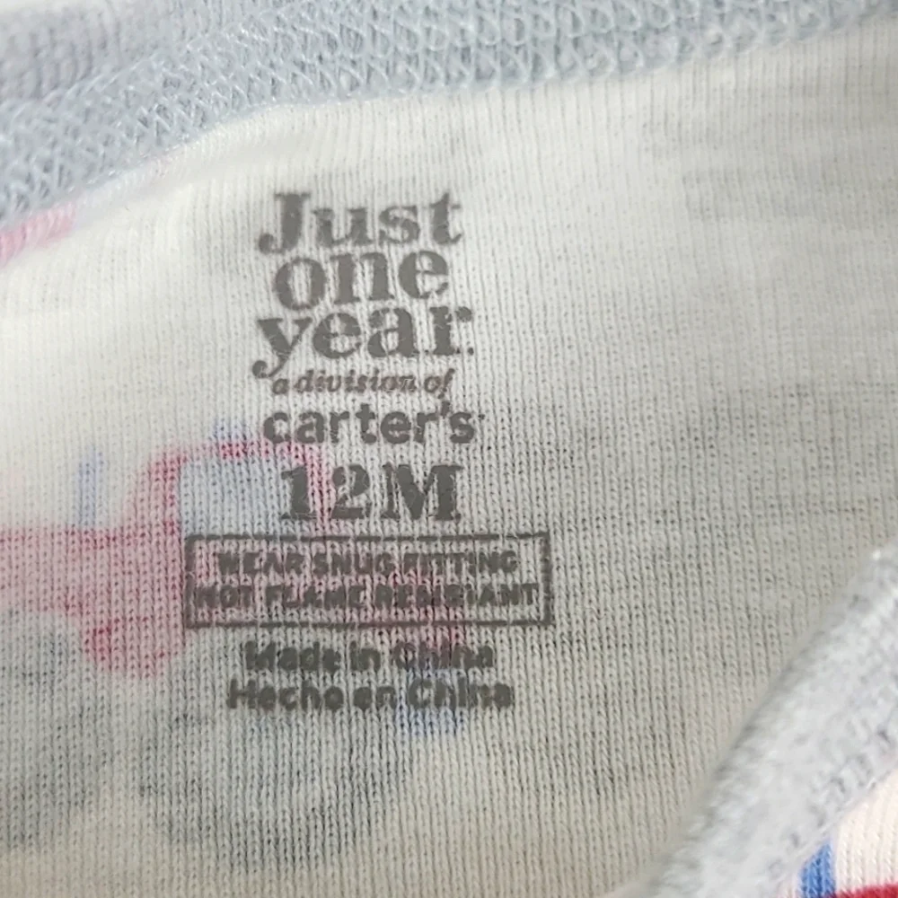 12M Baby Car Print Pajama 2 Piece Set Pants and Tee T-Shirt Carter's 12 Months